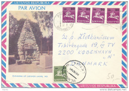 Airmail Cover Abroad / Vytis Imperforated - 16 December 1991 Vilnius C - Lithuania