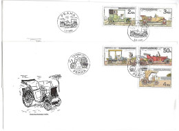 Czechoslovaquia 2 FDC With Car Set Tatra - FDC