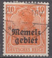 Memel 1920 Mi. 14 Freimarken Mit Aufdruck 10 Pfennig Gestempelt Used    (70453 - Memel (Klaipeda) 1923