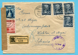 Zensurbrief Von Neunkirch Nach Wohlen 1947 - Covers & Documents