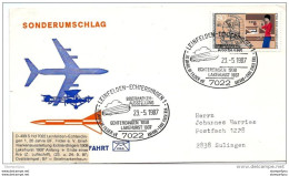 53 - 68 - Enveloppe Allemande Avec Oblit Spéciale  De Leinfelden 1987 - Echterdingen 1908 Lakehurst 1937" - Zeppeline