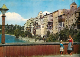 73256565 Wasserburg Inn Mutter Mit Kind An Der Innbruecke Wasserburg Inn - Wasserburg (Inn)