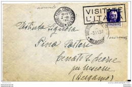 209 - 26 - Enveloppe Envoyée De Milano 1937 - Oblit Mécanique "Visitate L'Italia" - Marcofilie