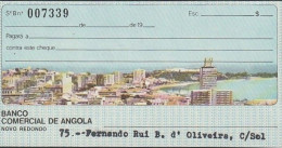 Angola, Portugal, Cheque - Banco Comercial De Angola, Novo Redondo -|- Província De Angola. Selo Do Cheque $90 - Cheques & Traveler's Cheques