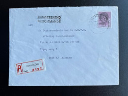 NETHERLANDS 1985 REGISTERED LETTER DEN HELDER TO ALKMAAR NEDERLAND AANGETEKEND - Briefe U. Dokumente