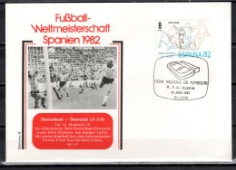 Spain 1982 Football Soccer World Cup Commemorative Cover Match Germany - Austria 1:0 - 1982 – Spain