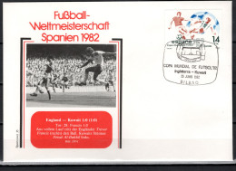 Spain 1982 Football Soccer World Cup Commemorative Cover Match England - Kuwait 1:0 - 1982 – Spain