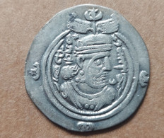 SASANIAN KINGS. Khosrau II. 591-628 AD. AR Silver  Drachm  Year 38 Mint WYHC - Orientale