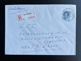 NETHERLANDS 1987 REGISTERED LETTER DEN HELDER TO VIANEN 26-01-1987 NEDERLAND AANGETEKEND - Brieven En Documenten