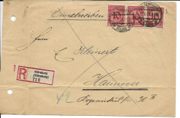 Germany Infla R-letter Oldenburg 17.4.1924 Better Colour Pink (rosa) Pair And 1 Cheap Damaged Red Stamp 85 Euros - Covers & Documents