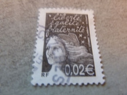 Marianne De Luquet - 0.02 € - Yt 3444 - Bistre-noir - Oblitéré - Année 2002 - - Gebraucht