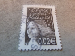 Marianne De Luquet - 0.02 € - Yt 3444 - Bistre-noir - Oblitéré - Année 2002 - - Usati