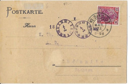 Germany Infla Card 17.3.1922 Weiden With Great Clock Cancels - Brieven En Documenten