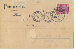 Germany Infla Card 17.3.1922 Weiden With Great Clock Cancels - Covers & Documents