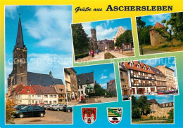 73255350 Aschersleben Kirche Park Turm Brunnen Schloss Aschersleben - Aschersleben