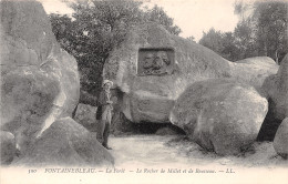 77-FONTAINEBLEAU LA FORET LE ROCHER DE MILLET ET DE ROUSSEAU-N°T2501-H/0101 - Fontainebleau