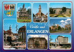 73255324 Erlangen Park Monument Rathaus Schloss Teilansichten Erlangen - Erlangen