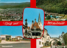 73255318 Michelstadt Stadtblick Waldschwimmbad Odenwaldhalle Schloss Fuerstenau  - Michelstadt