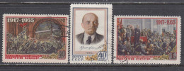 USSR 1955 - 38. Jahrestag Der Oktoberrevolution, Mi-Nr. 1786/88, Used - Gebruikt