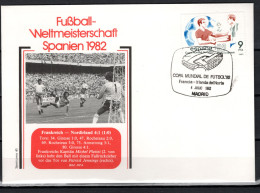 Spain 1982 Football Soccer World Cup Commemorative Cover Match France - Northern Ireland 4:1 - 1982 – Espagne