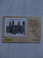 2019 ITALIA "PATRIMONIO ARTISTICO - ABBAZIA SANT'ANDREA DI VERCELLI" Tessera Filatelica - Philatelic Cards