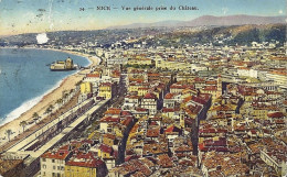 *CPA - 06 NICE Vue Générale Prise Du Château - Colorisée - Cartas Panorámicas