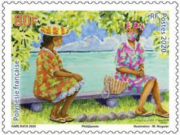 POLYNESIE - COVID-19 Sensibilisation : Femmes Masquées - Unused Stamps