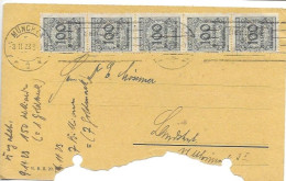 Germany Infla Card Damaged Muenchen 8.11.1923 11,5 Euros - Storia Postale