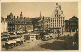 59 - Lille - La Grande Place - L'Ancienne Bourse - La Déesse Et La Grand-Garde - Animée - Tramway - Automobiles - CPA -  - Lille