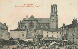 54 - Toul - Place Du Marché Et Église Saint-Gengoult - Animée - Correspondance - CPA - Voyagée En 1916 - Voir Scans Rect - Toul