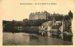 72 - Sablé Sur Sarthe - Vue De La Sarthe Et Du Château - Correspondance - CPA - Voir Scans Recto-Verso - Sable Sur Sarthe