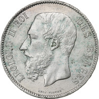 Belgique, Leopold II, 5 Francs, 5 Frank, 1876, Argent, TTB, KM:24 - 5 Francs