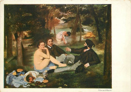 Art - Peinture - Edouard Manet - Le Déjeuner Sur L'herbe, 1863 - Femme Nue Aux Seins Nus - CPM - Voir Scans Recto-Verso - Paintings