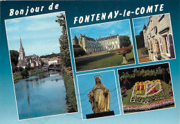 85 - Fontenay Le Comte - Multivues - Fleurs - Art Religieux - CPM - Voir Scans Recto-Verso - Fontenay Le Comte