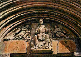 Art - Art Religieux - Treves-Cunault - Eglise Notre Dame - Vierge Du Tympan 13e S - CPM - Voir Scans Recto-Verso - Tableaux, Vitraux Et Statues