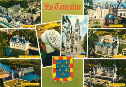 37 - Indre Et Loire - Touraine - Multivues - Blasons - CPM - Voir Scans Recto-Verso - Sonstige & Ohne Zuordnung