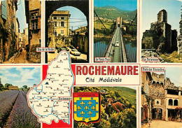 07 - Rochemaure - Multivues - Blasons - Carte Géographique - CPM - Voir Scans Recto-Verso - Rochemaure