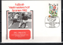 Spain 1982 Football Soccer World Cup Commemorative Cover Match Poland - Italy 0:2 - 1982 – Spain