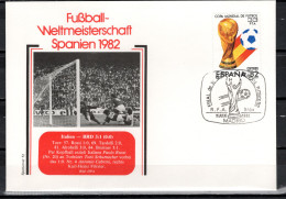 Spain 1982 Football Soccer World Cup Commemorative Cover Match Italy - Germany 3:1 - 1982 – Spain
