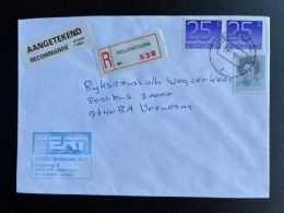 NETHERLANDS 1992 REGISTERED LETTER HELLENDOORN TO VEENDAM 02-07-1992 NEDERLAND AANGETEKEND - Briefe U. Dokumente