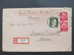 BRIEF Graz - Nowgorod Wolynsk Deutsche Dienstpost Ukraine M. Inhalt 1941 Dr. Erich Köle  /// D*59517 - Briefe U. Dokumente