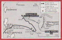 Bataille Aéronavale Des Mariannes. Guerre Du Pacifique. Seconde Guerre Mondiale. Larousse 1960. - Documents Historiques