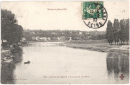 CPA DE NOGENT-JOINVILLE  (VAL DE MARNE)  BORDS DE MARNE - VUE PRISE DU PONT - Nogent Sur Marne