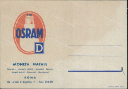Bu694 Cartolina Pubblicitaria Commerciale Roma Citta'  Lampade Osram - Publicité