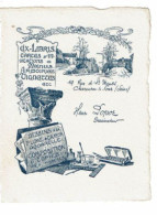 Carte De Visite HENRI POPOT Illustrateur  Société Archéologique Le Vieux Papier Aquarelles Gouaches Charenton - Cartes De Visite