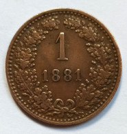 Autriche - 1 Kreuzer 1881 - Oostenrijk