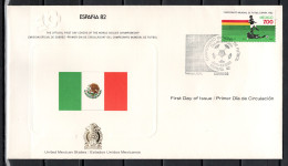 Mexico 1982 Football Soccer World Cup Commemorative FDC - 1982 – Espagne