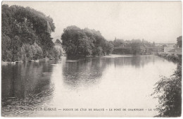 CPA DE NOGENT-SUR-MARNE  (VAL DE MARNE)  POINTE DE L'ILE DE BEAUTÉ  -  LE PONT DE CHAMPIGNY  -  LE VIADUC - Nogent Sur Marne