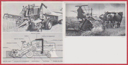 Moissonneuse Batteuse: Image Et Schéma. Moissonneuse-lieuse. Agriculture. Larousse 1960. - Documenti Storici
