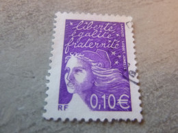 Marianne De Luquet - 0.10 € - Yt 3446 - Violet-rouge - Oblitéré - Année 2002 - - Usados